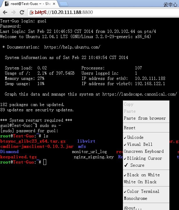 Web SSH利器之shellinabox